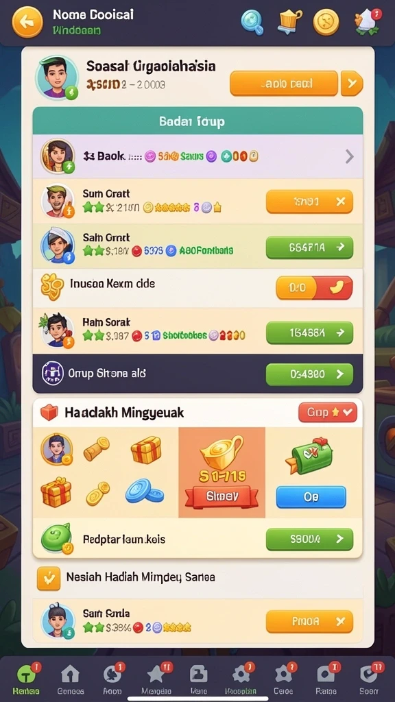 Fitur tantangan harian yang seru dan mengasyikkan.