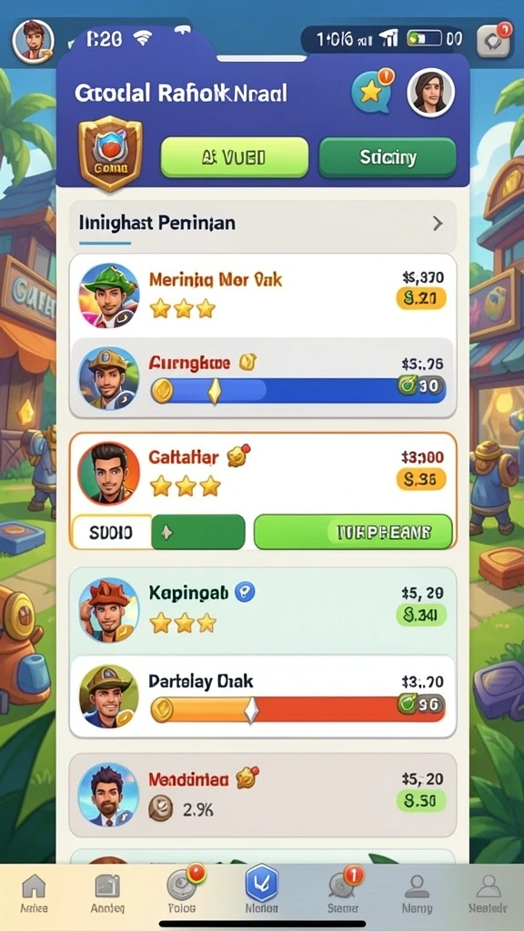 Tampilan menu utama yang menarik dan user-friendly.
