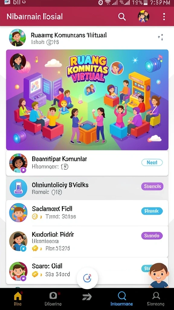 Fitur turnamen yang menambah keseruan bermain.