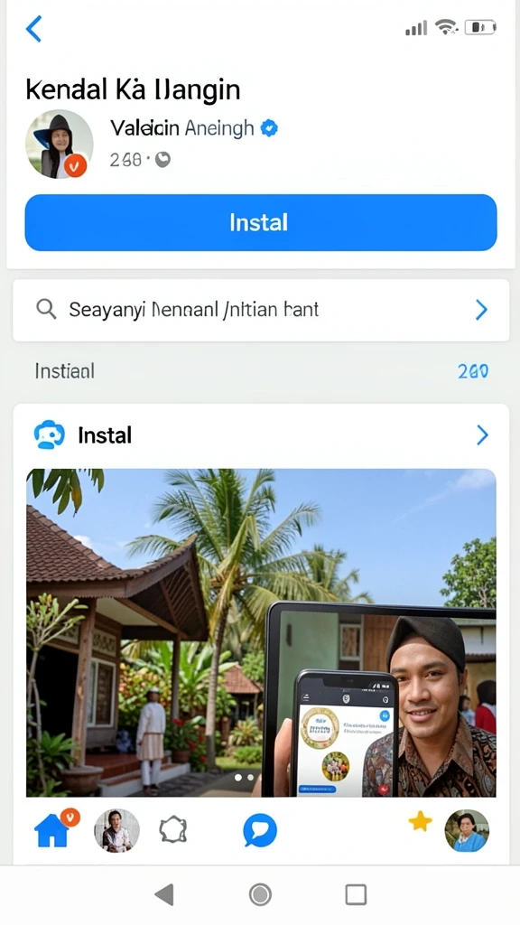 Tampilan awal yang menarik dan user-friendly.