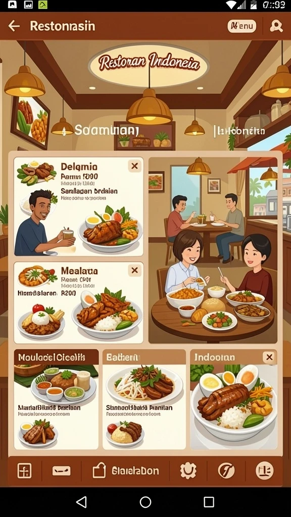 Layar karakter yang dapat disesuaikan sesuai keinginan.