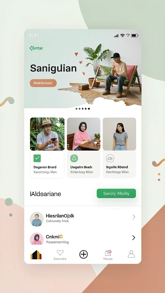 Tampilan awal yang menarik dan mudah dinavigasi.