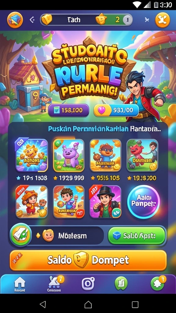 Sistem hadiah menarik yang menanti di setiap level.