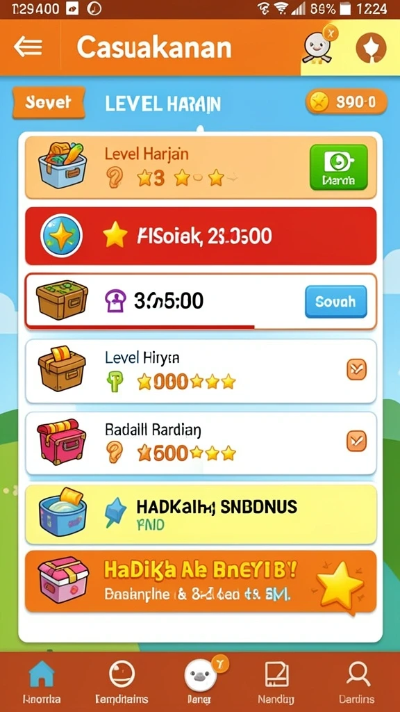 Mode permainan yang beragam dan menantang.