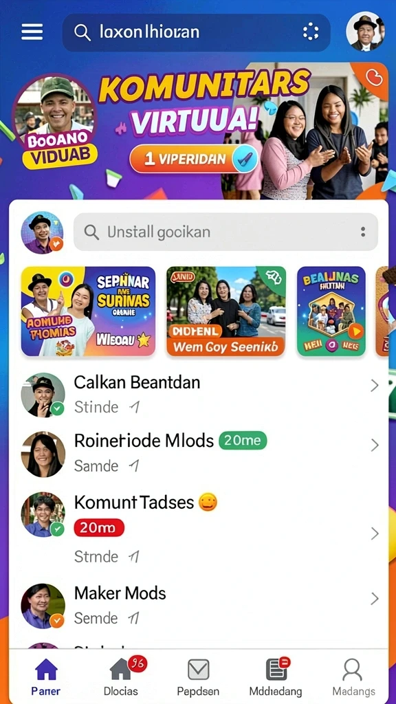 Tampilan antarmuka yang modern dan menarik.