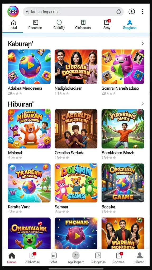 Karakter dengan desain kreatif dan unik.