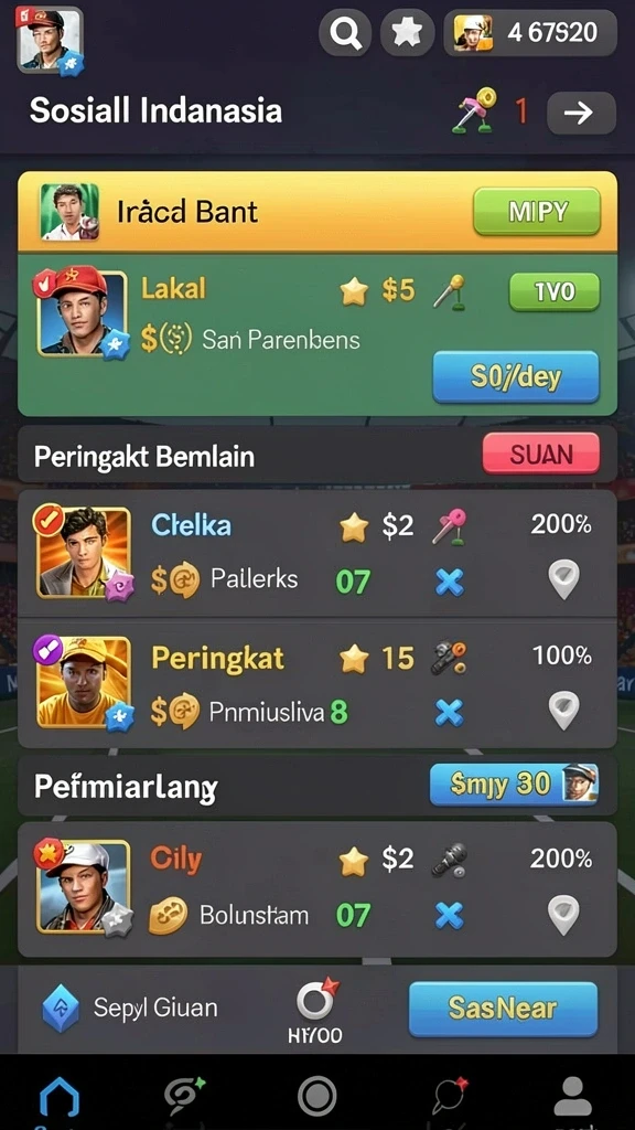 Tampilan antarmuka game yang menarik dan mudah digunakan.