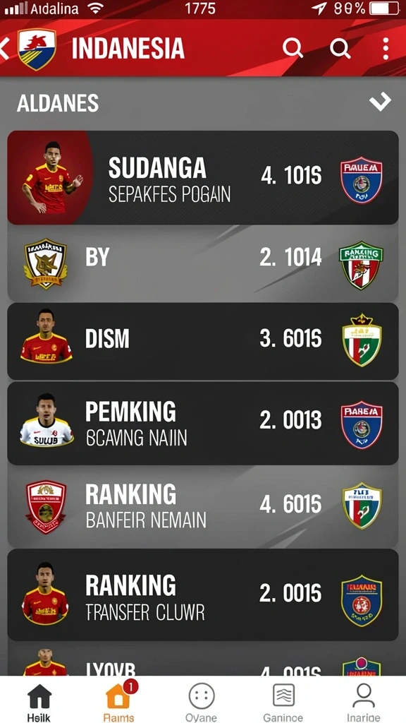 Tangkapan layar sistem leaderboard untuk menunjukkan peringkat pemain.