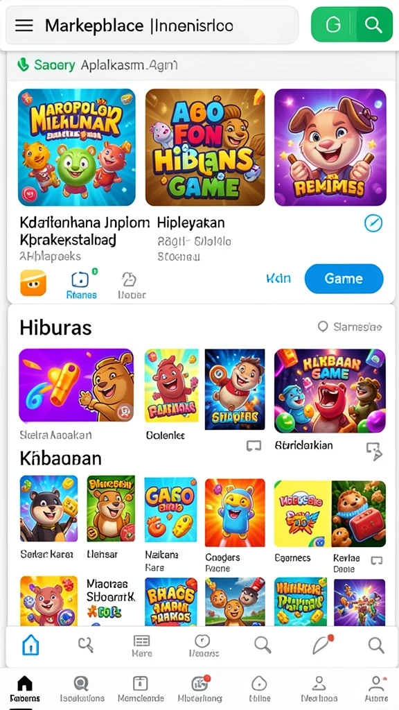 Berbagai jenis permainan judi yang tersedia.